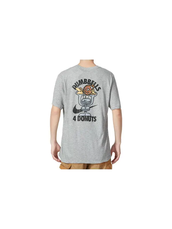 Футболка Nike Dumb-Bell T-Shirt 'Grey' — изображение 2 из 3, серый/мульти