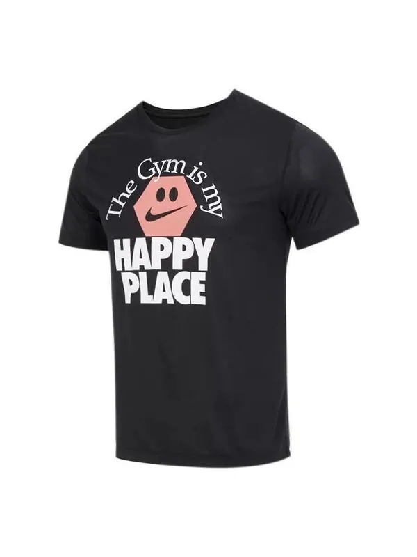 Футболка Nike Dri-Fit Happy Place T-Shirt 'Black' — изображение 1 из 4, черный