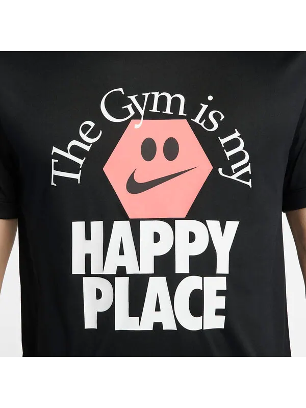 Футболка Nike Dri-Fit Happy Place T-Shirt 'Black' — изображение 2 из 4, черный