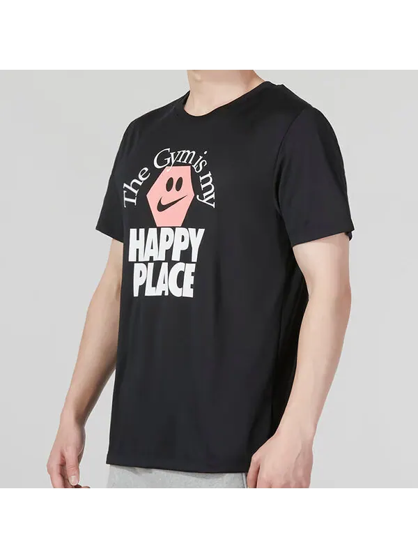 Футболка Nike Dri-Fit Happy Place T-Shirt 'Black' — изображение 3 из 4, черный