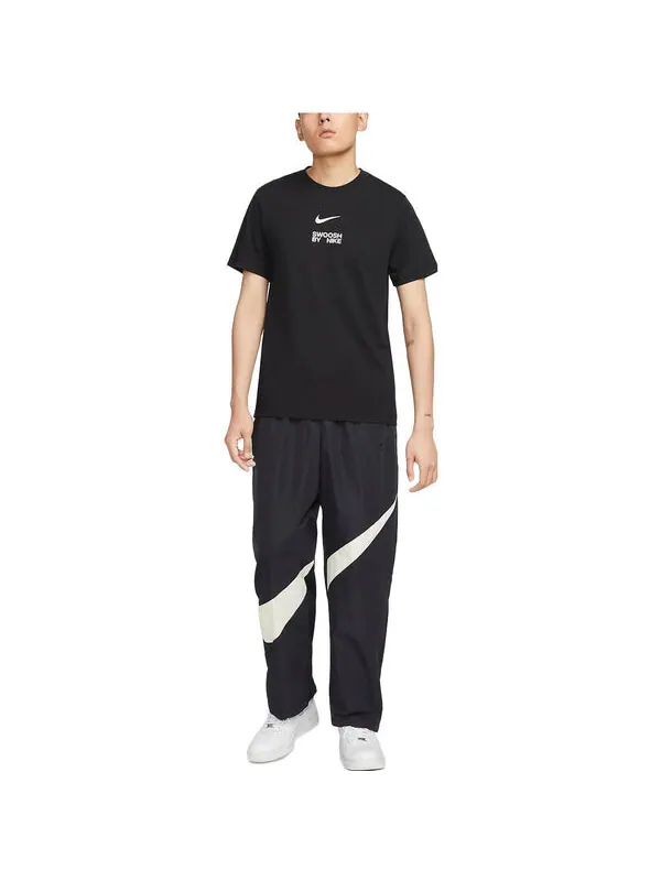 Футболка Nike Swoosh T-Shirt 'Black' — изображение 3 из 4, черный/мульти