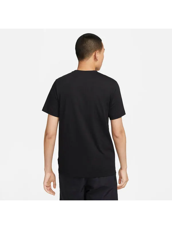 Футболка Nike Swoosh T-Shirt 'Black' — изображение 4 из 4, черный/мульти
