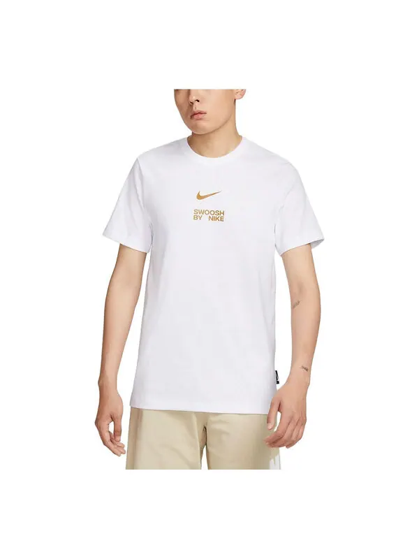 Футболка Nike Sportswear T-Shirt 'White Gold' — изображение 1 из 3, белый/мульти