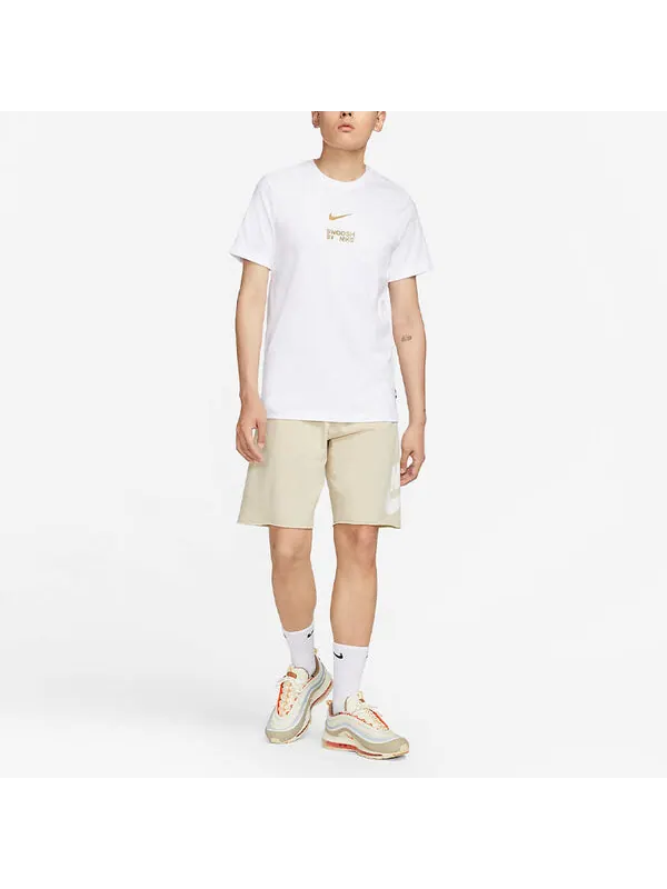 Футболка Nike Sportswear T-Shirt 'White Gold' — изображение 3 из 3, белый/мульти