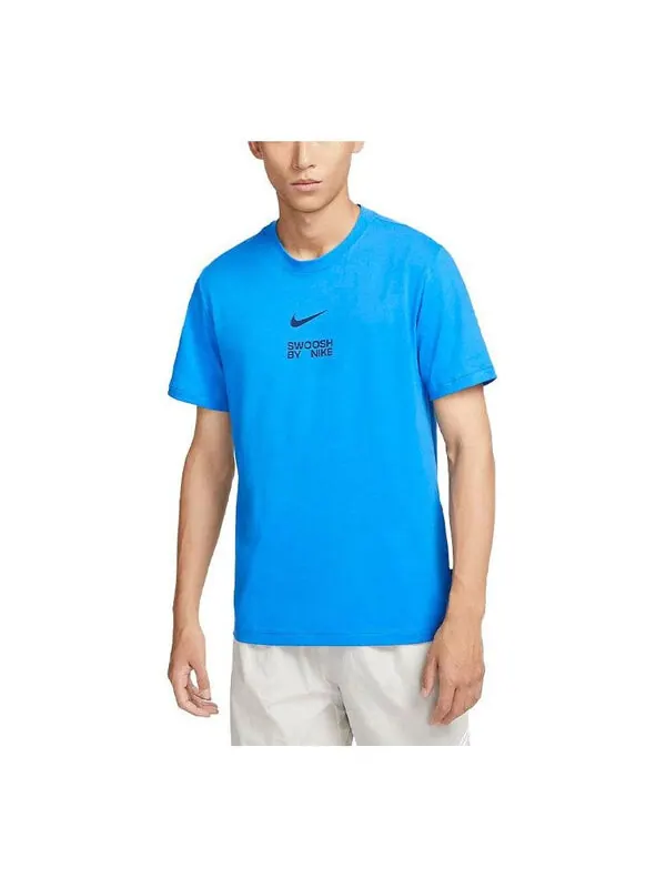 Футболка Nike NSW Big Swoosh T-shirt 'Blue' — изображение 1 из 3, синий/мульти