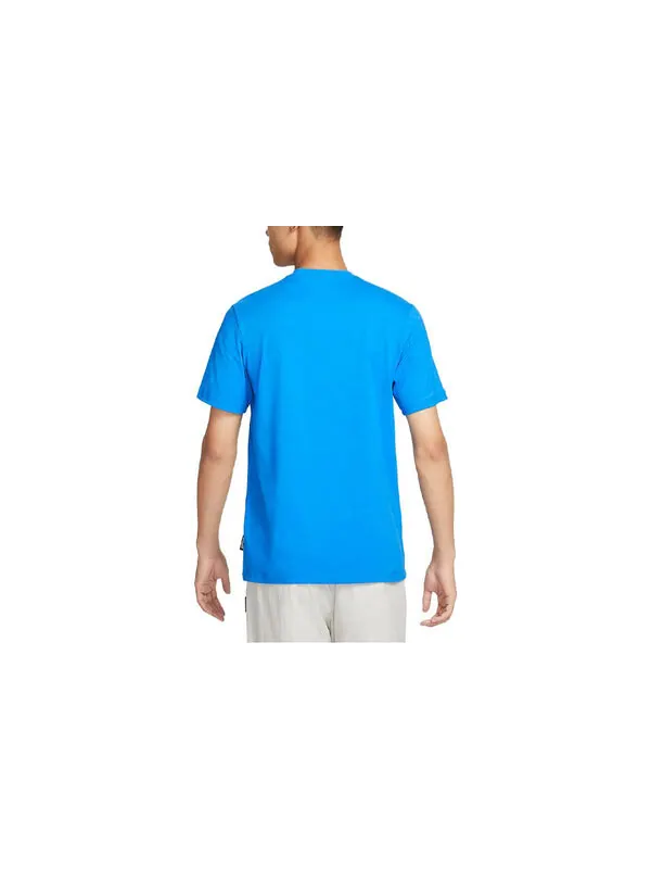 Футболка Nike NSW Big Swoosh T-shirt 'Blue' — изображение 2 из 3, синий/мульти