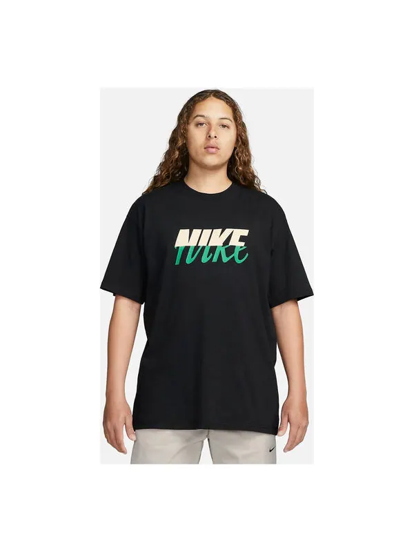 Футболка Nike Sportswear Max90 T-Shirt 'Black' — изображение 2 из 3, черный/мульти