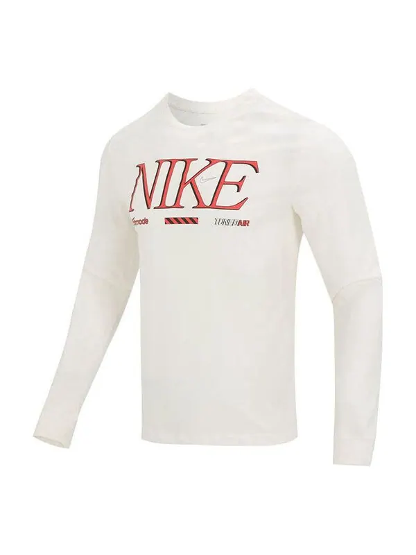 Футболка Nike Sportswear Long-Sleeve T-Shirt 'White' — изображение 1 из 4, белый/мульти