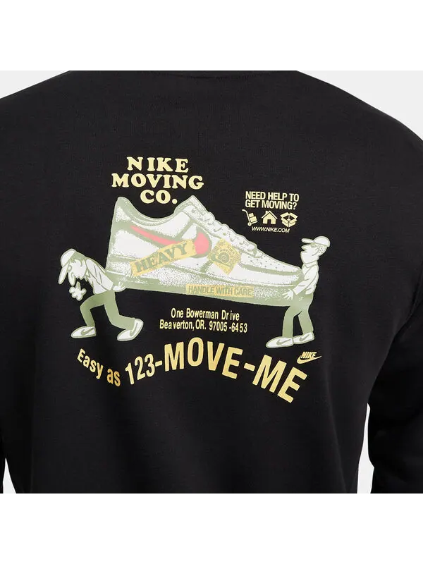 Толстовка спортивная одежда с круглым вырезом толстовка Nike — изображение 3 из 3, черный/белый