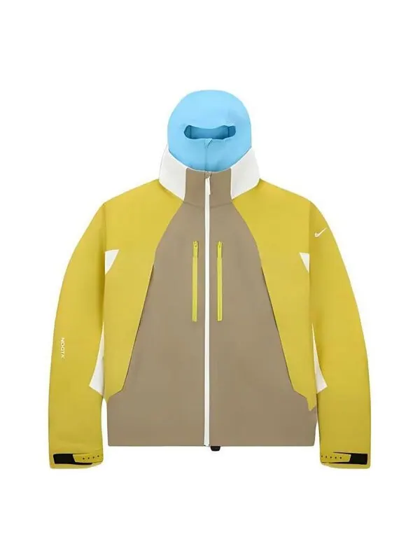 Куртка x nocta drake l'art balaclava tech jacket asia sizing 'yellow khaki' Nike — изображение 1 из 2, хаки///синий