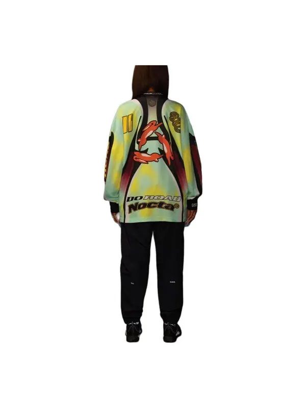 Футболка x nocta drake l'art drx long sleeve t-shirt 'multicolor' Nike — изображение 2 из 2, зеленый/мульти