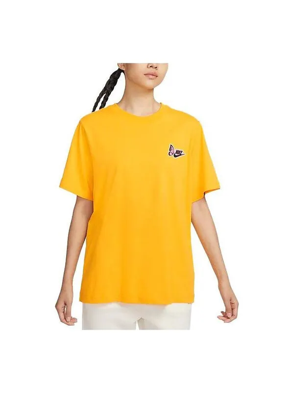 Футболка (WMNS) Nike Butterfly T-Shirt 'Yellow' — изображение 1 из 3, желтый/черный