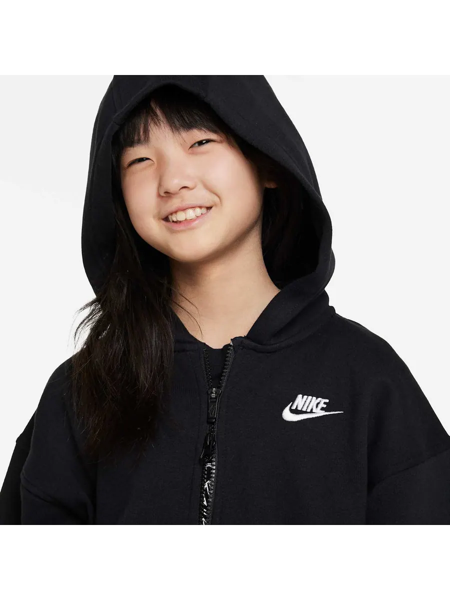 Худи (PS) Nike Oversized Full-Zip Hoodie 'Black' — изображение 2 из 5, черный
