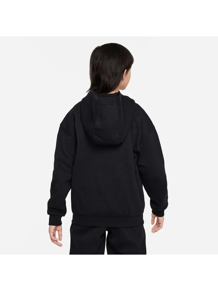 Худи (PS) Nike Oversized Full-Zip Hoodie 'Black' — изображение 4 из 5, черный