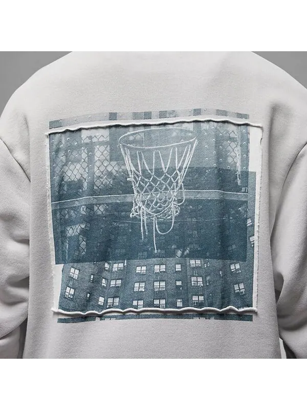 Толстовка Air Jordan x UNION x Bephies Beauty Supply Fleece Hoodie 'Grey Fog' — изображение 2 из 4, серый//зеленый/черный