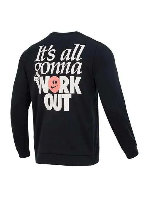 Футболка Nike Training Work Out Graphic Backprint T-shirt 'Black' — изображение 1 из 4, черный/мульти