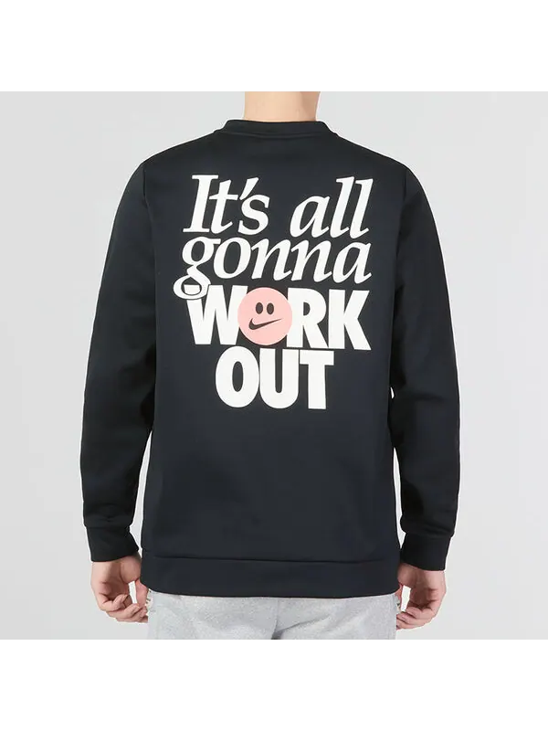 Футболка Nike Training Work Out Graphic Backprint T-shirt 'Black' — изображение 4 из 4, черный/мульти