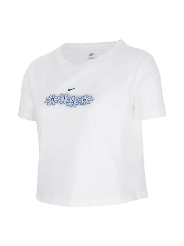 Футболка (PS) Nike Sportswear Crop T-Shirt 'White' — изображение 1 из 2, белый