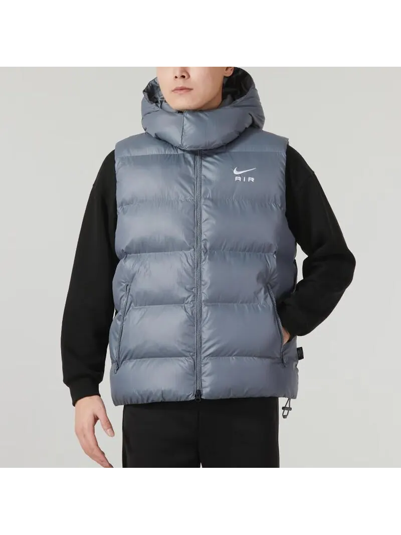 Утеплённый жилет с капюшоном Nike Air Therma-FIT — изображение 2 из 6, светлый серый