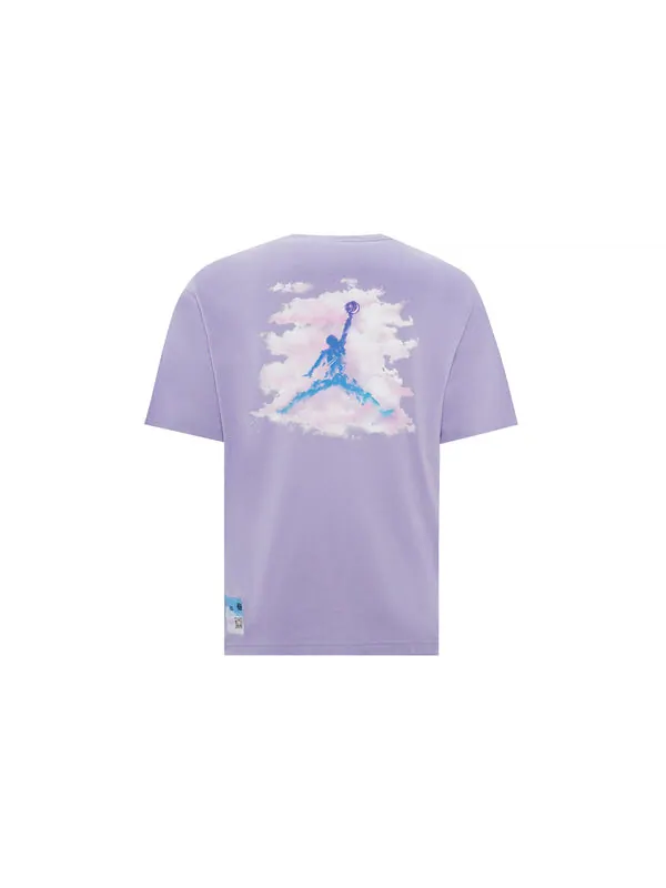 Футболка Air Jordan Dongdan Logo T-Shirt 'Purple' — изображение 2 из 3, фиолетовый