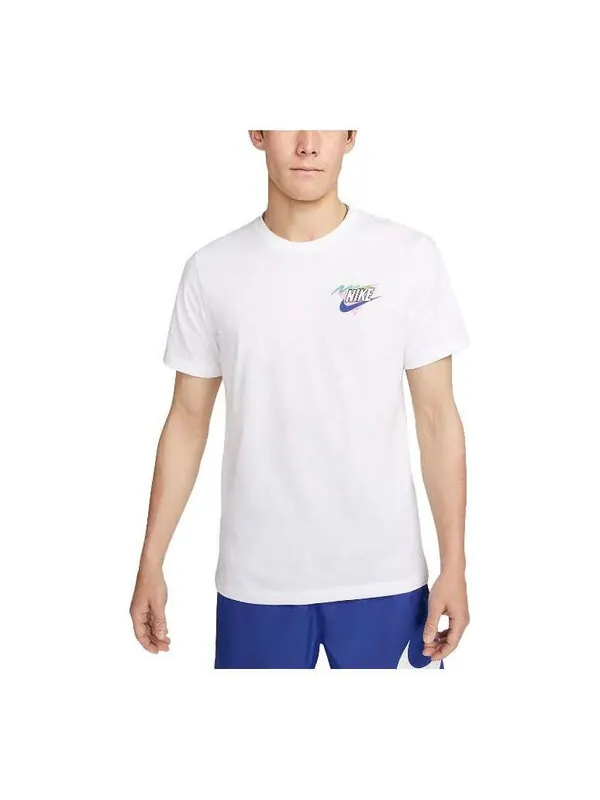 Футболка Nike Pug Logo T-Shirt 'White' — изображение 1 из 4, белый/мульти