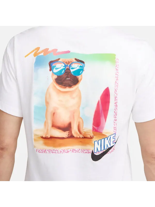 Футболка Nike Pug Logo T-Shirt 'White' — изображение 3 из 4, белый/мульти