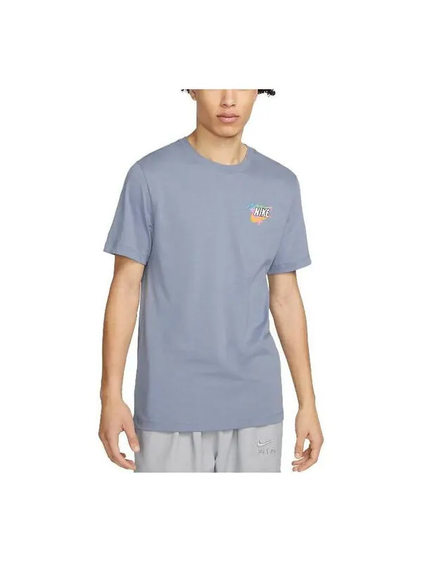 Футболка Nike Pug Logo T-Shirt 'Blue' — изображение 1 из 4, синий/мульти