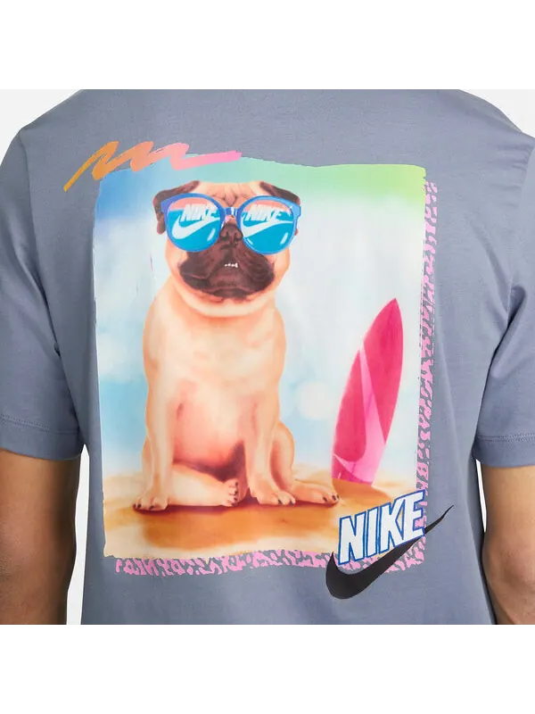 Футболка Nike Pug Logo T-Shirt 'Blue' — изображение 3 из 4, синий/мульти