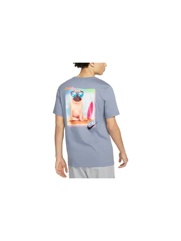 Футболка Nike Pug Logo T-Shirt 'Blue' — изображение 4 из 4, синий/мульти