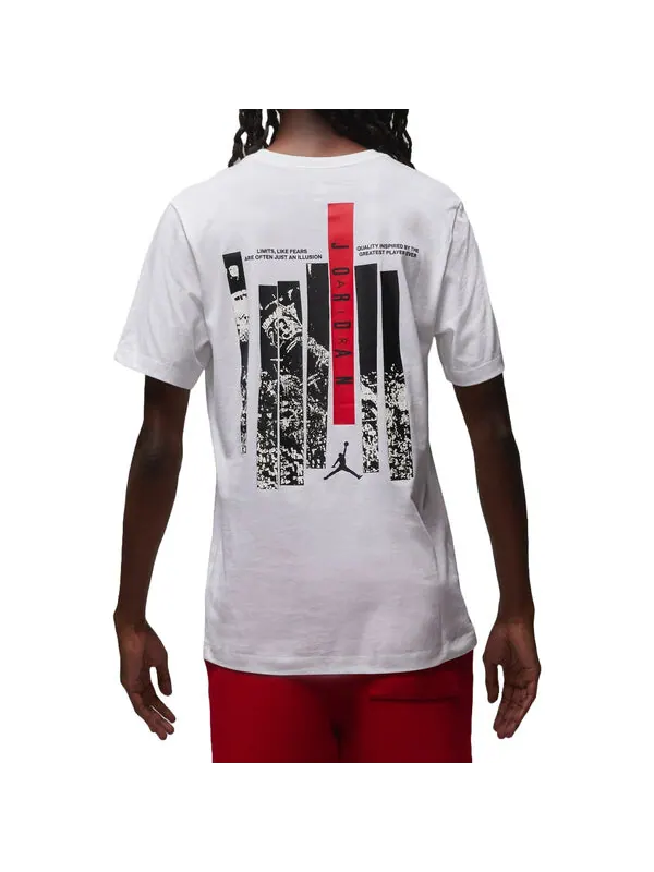 Футболка brand graphic t-shirt asia sizing 'white' Air Jordan — изображение 2 из 2, белый/красный