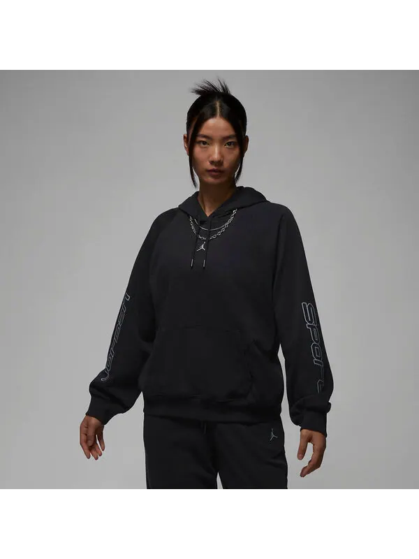 Толстовка Air Jordan Sport Graphic Fleece Hoodie Asia Sizing 'Black' — изображение 2 из 4, черный