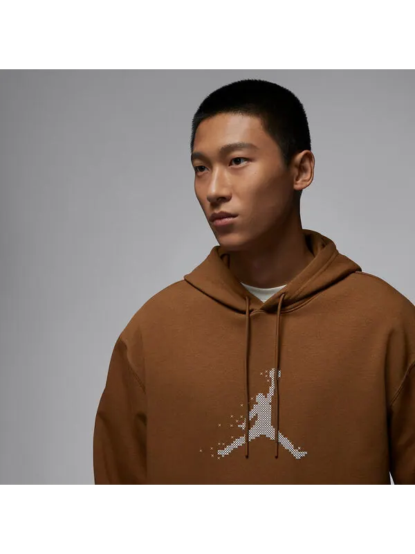 Толстовка Air Jordan Essentials Holiday Fleece Pullover Hoodie 'Light British Tan Sail' — изображение 3 из 4, светлый бежевый
