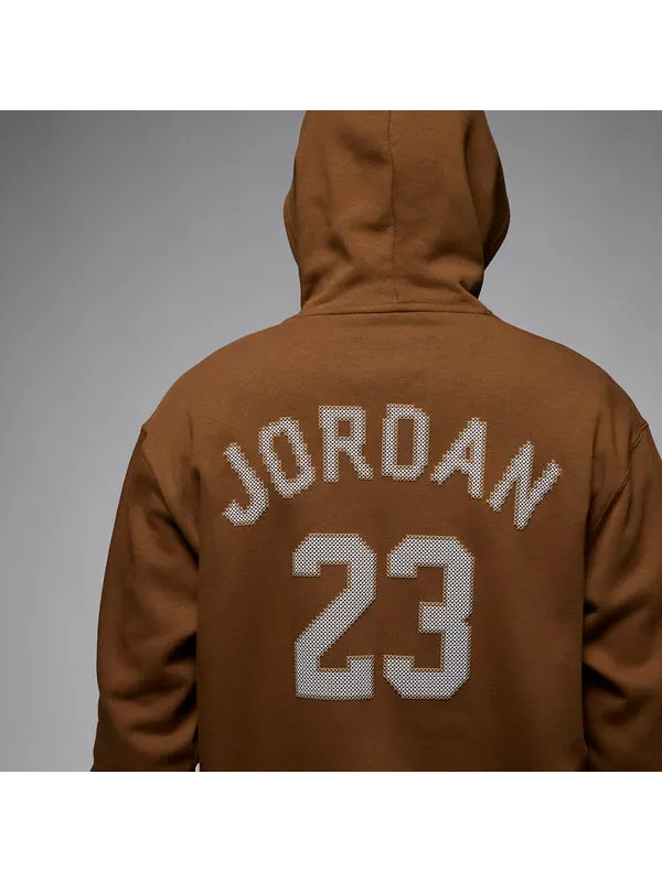 Толстовка Air Jordan Essentials Holiday Fleece Pullover Hoodie 'Light British Tan Sail' — изображение 4 из 4, светлый бежевый