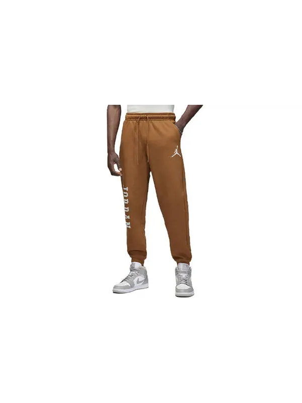 Брюки essentials holiday fleece sweatpants asia sizing 'light british tan' Air Jordan — изображение 2 из 2, светлый бежевый