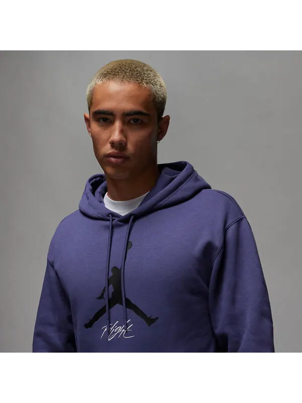 Толстовка Air Jordan Essentials Fleece Hoodie 'Purple' — изображение 2 из 4, фиолетовый