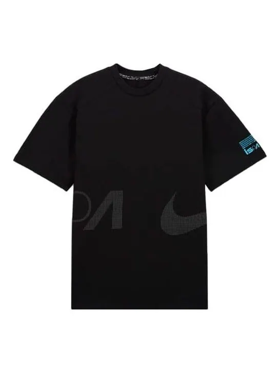 Футболка Nike ISPA Short-Sleeve T-Shirt 'Black' — изображение 1 из 3, черный/мульти