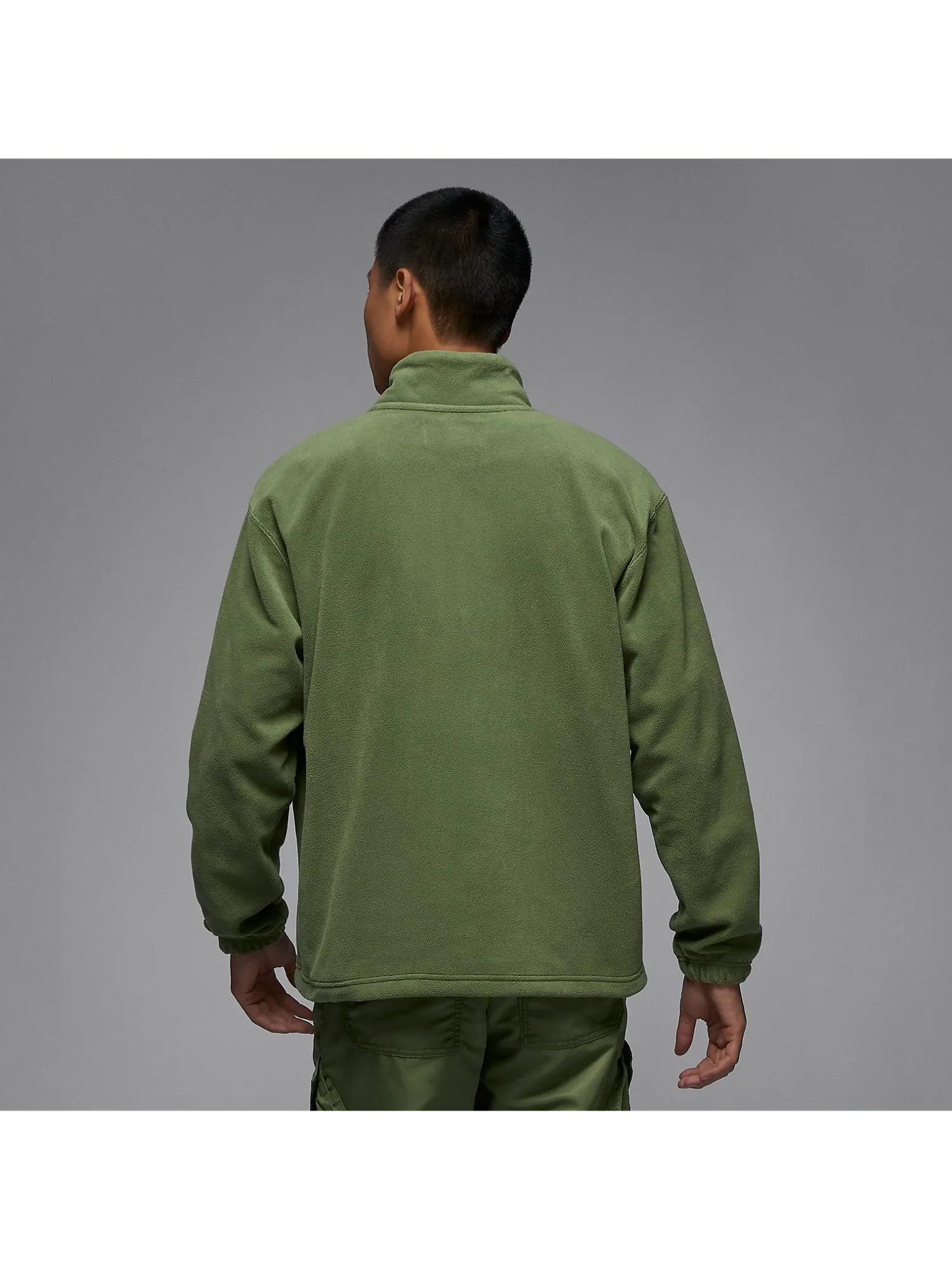 Топ Air Jordan Essentials Winterized Fleece Half-Zip 'Sky J LT Olive' — изображение 4 из 4, оливковый зеленый