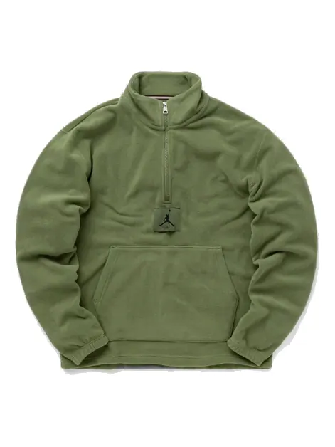 Зимняя флисовая толстовка Air Jordan Essentials с половинной молнией — изображение 1 из 4, оливковый