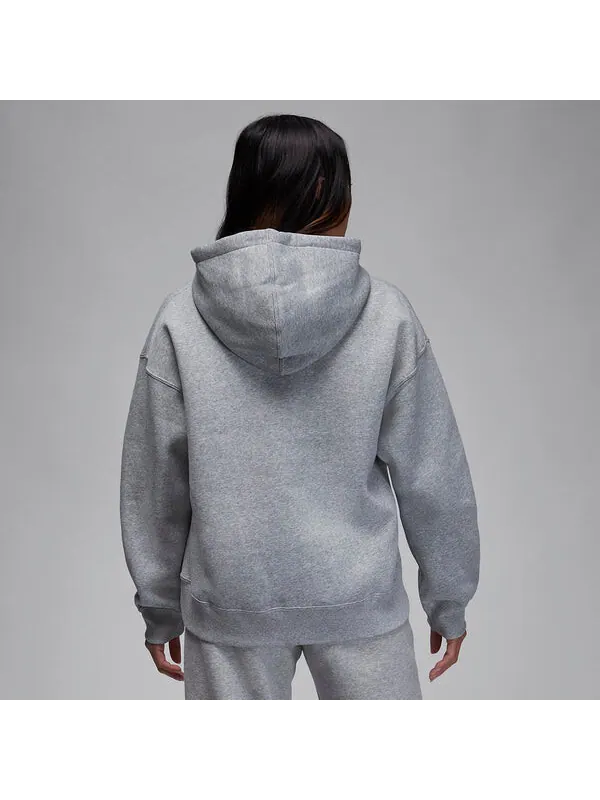 Толстовка (WMNS) Air Jordan Brooklyn Fleece Full-Zip Hoodie Asia Sizing 'Dark Grey Heather' — изображение 3 из 4
