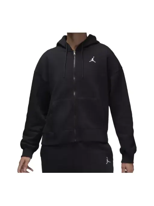 Толстовка brooklyn fleece full zip hoodie 'black' Air Jordan — изображение 1 из 4, черный/белый