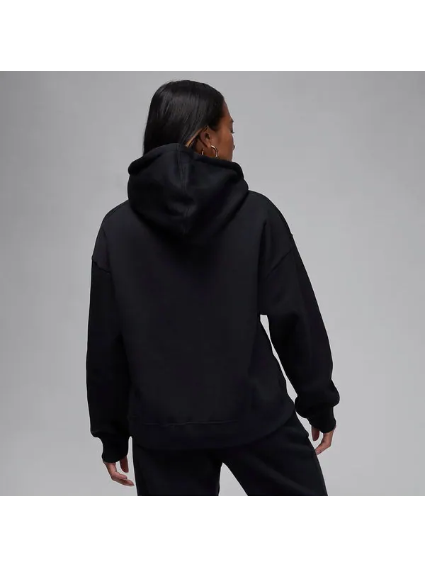 Толстовка brooklyn fleece full zip hoodie 'black' Air Jordan — изображение 3 из 4, черный/белый
