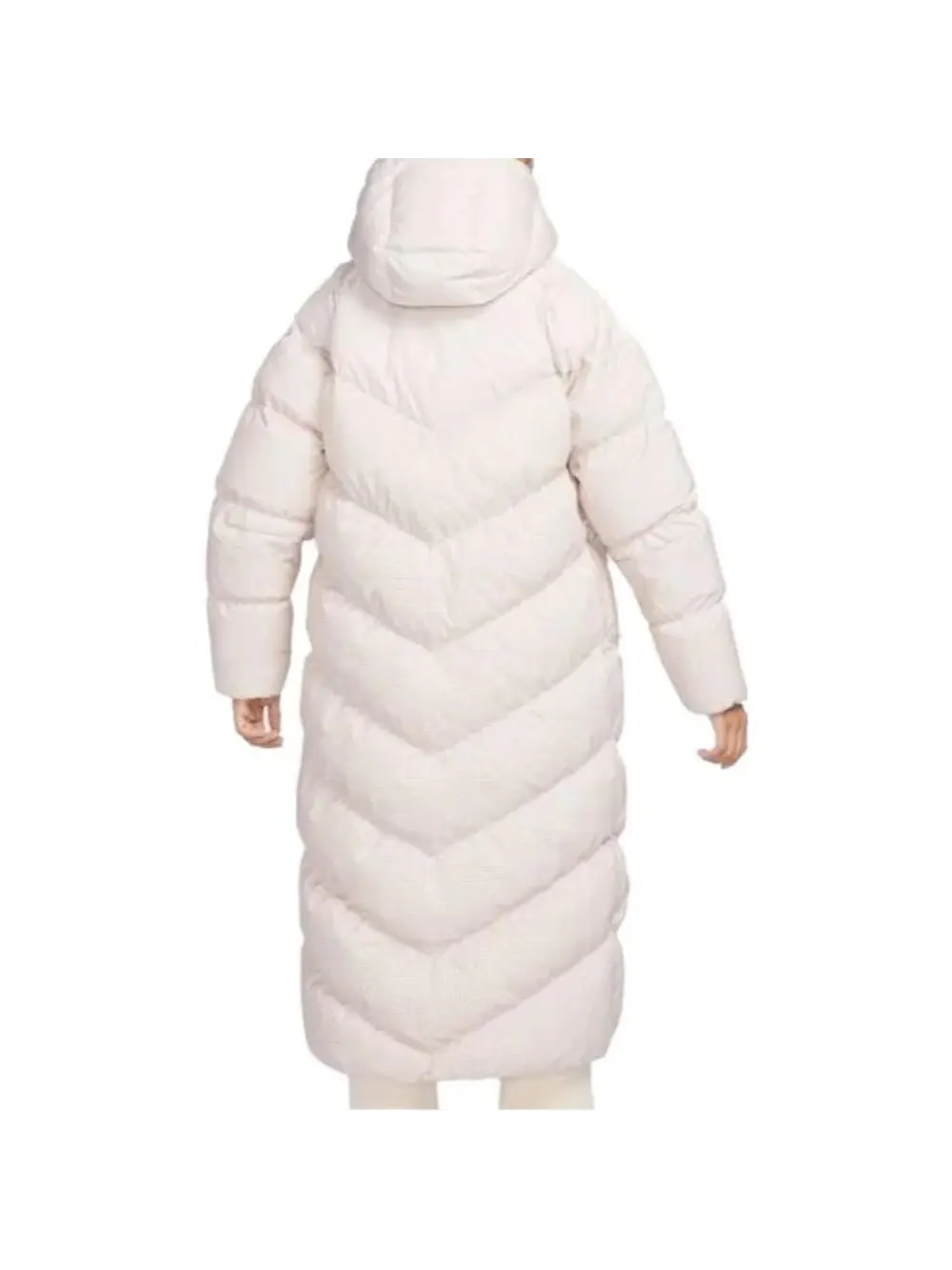 Пуховик Nike Sports Loose Casual Long Hooded — изображение 4 из 4, розовый