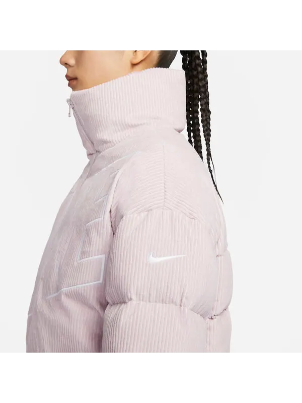 Куртка спортивная одежда основные therma fit oversize вельветовый пуховик Nike — изображение 3 из 4, фиолетовый/серый
