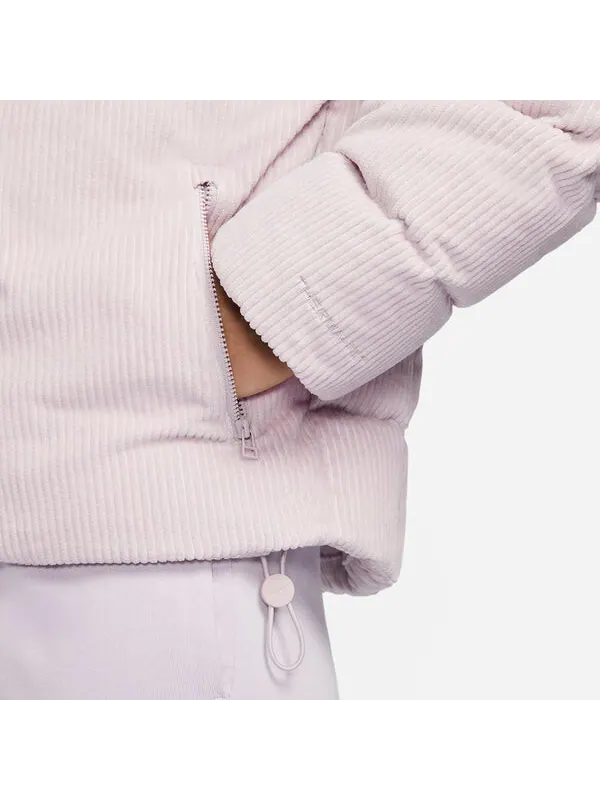 Куртка спортивная одежда основные therma fit oversize вельветовый пуховик Nike — изображение 4 из 4, фиолетовый/серый