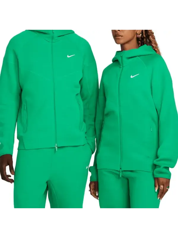 Толстовка Nike x NOCTA Tech Fleece Full Zip Hoodie 'Stadium Green' — изображение 3 из 4, зеленый
