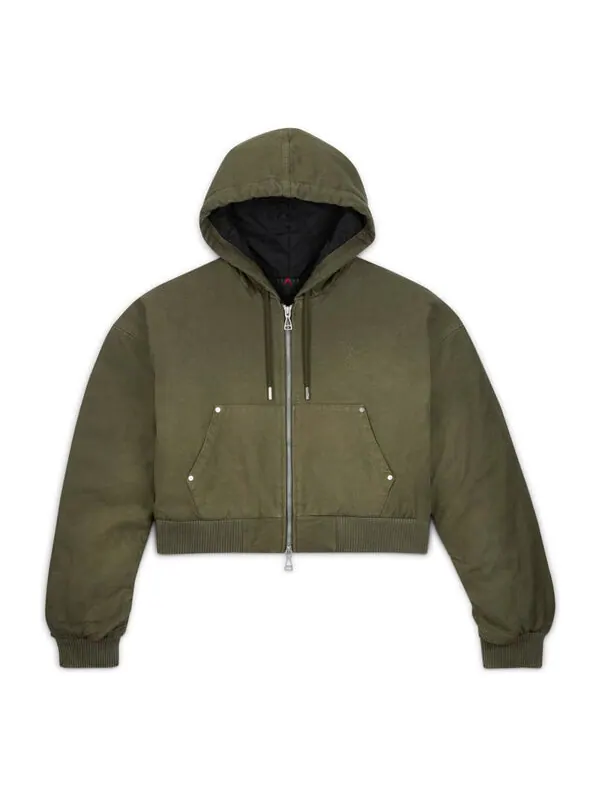 Куртка x travis scott canvas hooded jacket asia sizing 'cargo khaki' Air Jordan — изображение 1 из 2, хаки