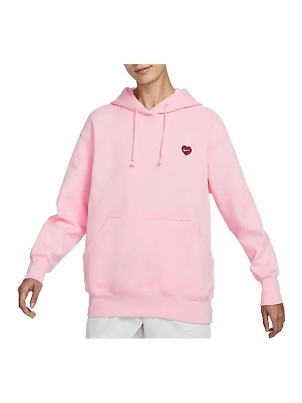 Толстовка (WMNS) Nike Heart Swoosh 'Pink' — изображение 1 из 3, розовый