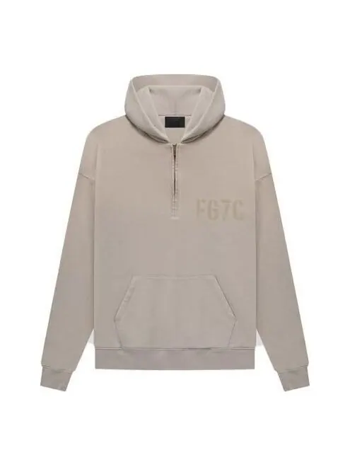 Толстовка Fear of God L/S Half Zip Hoodie 'Vintage Paris Sky' — изображение 1 из 2, бежевый