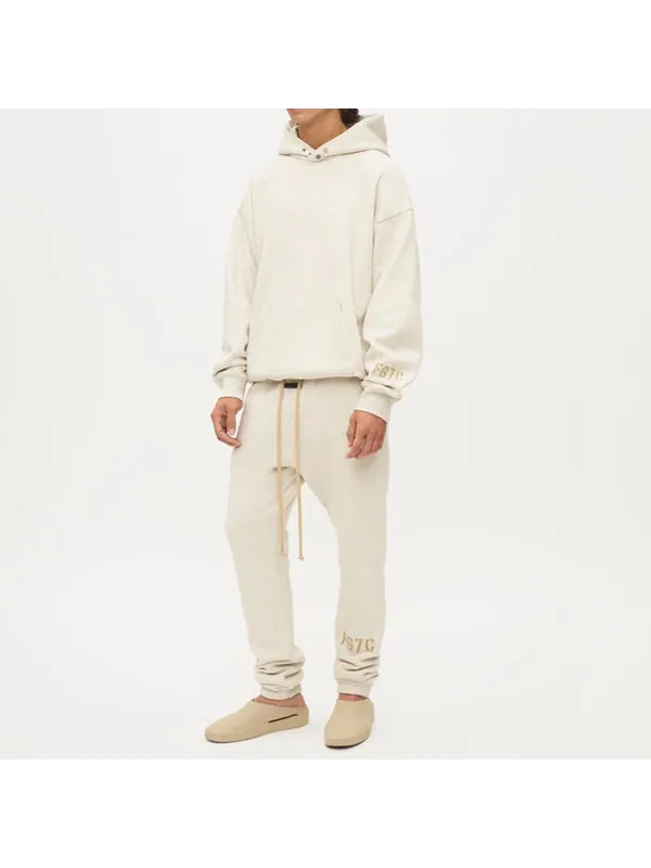 Толстовка fg hoodie 'vintage concrete white' Fear Of God — изображение 3 из 4, бежевый