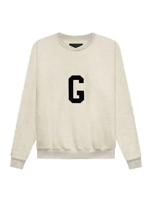 Толстовка g crewneck sweatshirt 'cream heather' Fear Of God — изображение 1 из 4, кремовый/черный